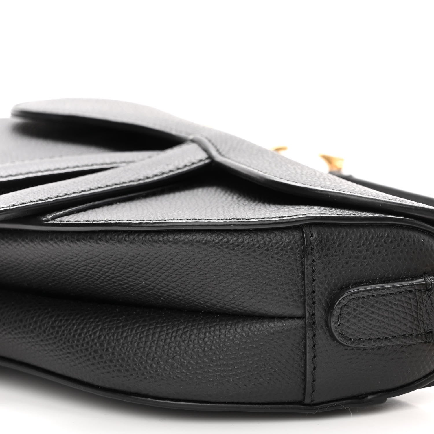 Christian Dior Grained Calfskin Mini Saddle Bag Black 9 of 9