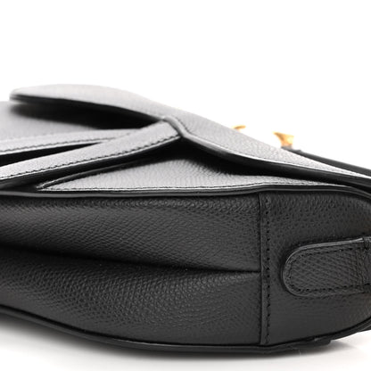 Christian Dior Grained Calfskin Mini Saddle Bag Black 9 of 9