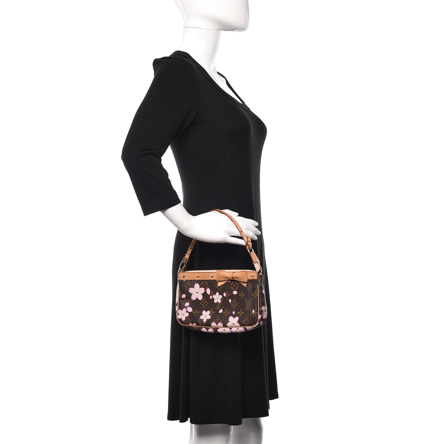 Monogram Cherry Blossom Pochette Accessories Brown