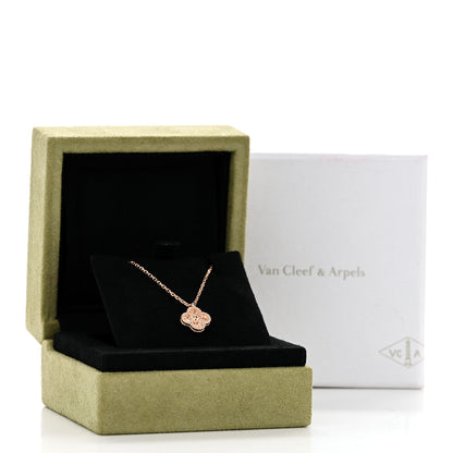 Van Cleef & Arpels 18K Rose Gold Sweet Alhambra Pendant Necklace 7 of 7