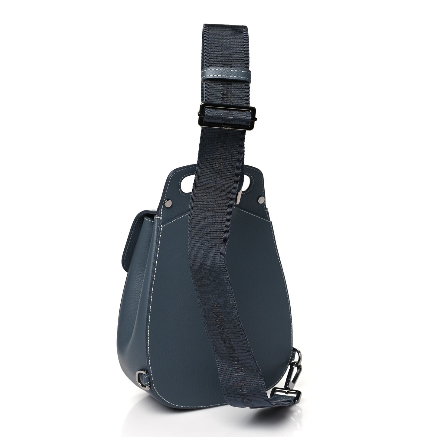 Grained Calfskin Mini Gallop Sling Bag Grey