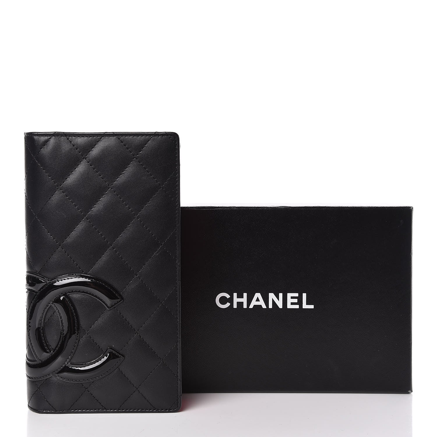 Chanel Calfskin Quilted Cambon Yen Wallet Black 9 of 9