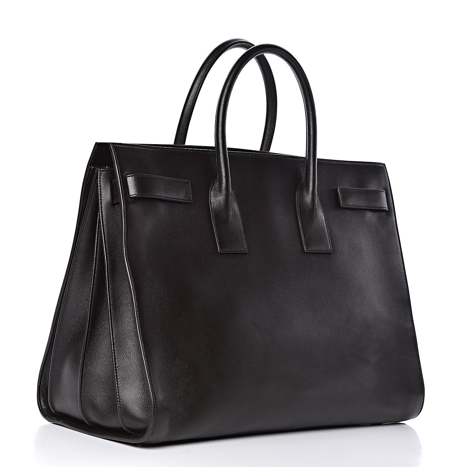 Saint Laurent Calfskin Large Sac De Jour Carryall Dark Brown 3 of 9
