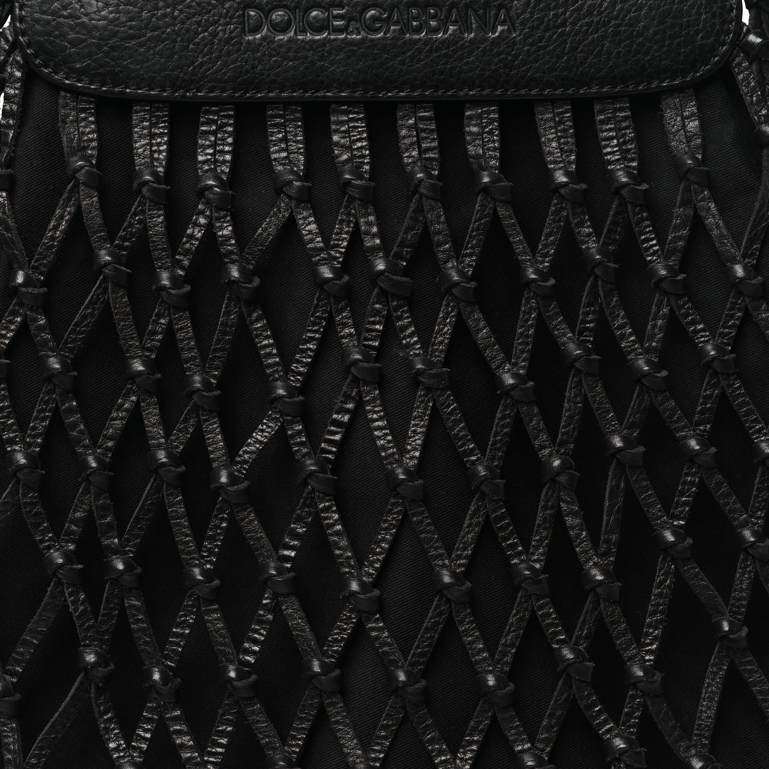 Dolce & Gabbana Calfskin Net Frame Tote Black 7 of 9