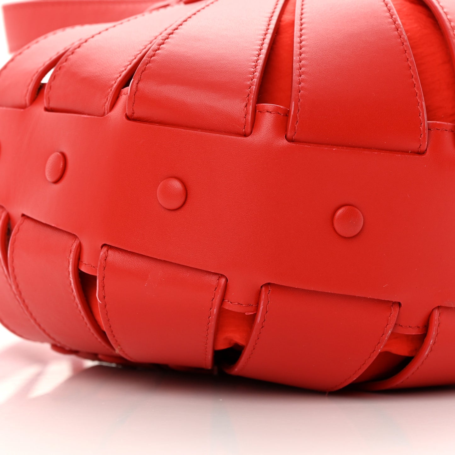French Calfskin Small Shell Bag Chili Tomato