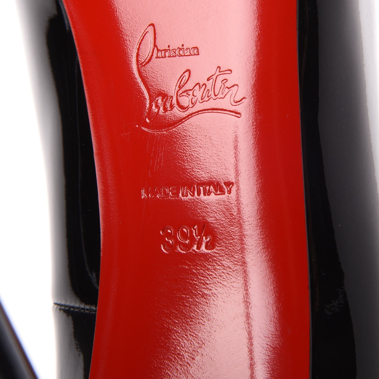 Christian Louboutin Patent New Very Prive 120 Pumps 39.5 Black Red 6 of 8