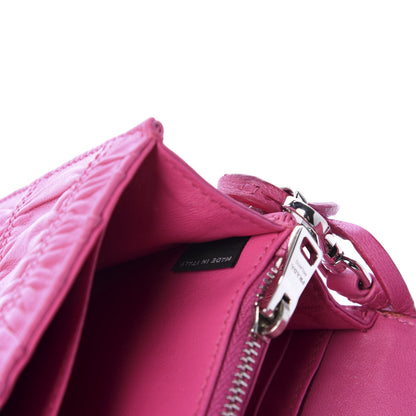 Prada Nappa Gaufre Small Sound Flap Shoulder Bag Begonia 10 of 11