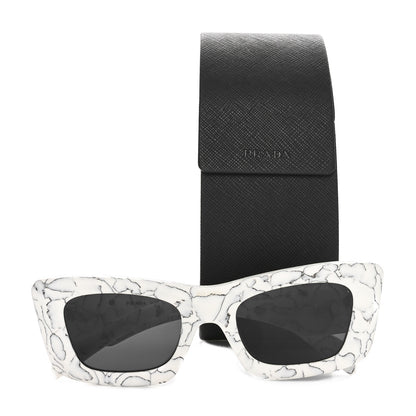 Prada Acetate Symbole Sunglasses SPR 13Z White Marble 7 of 7