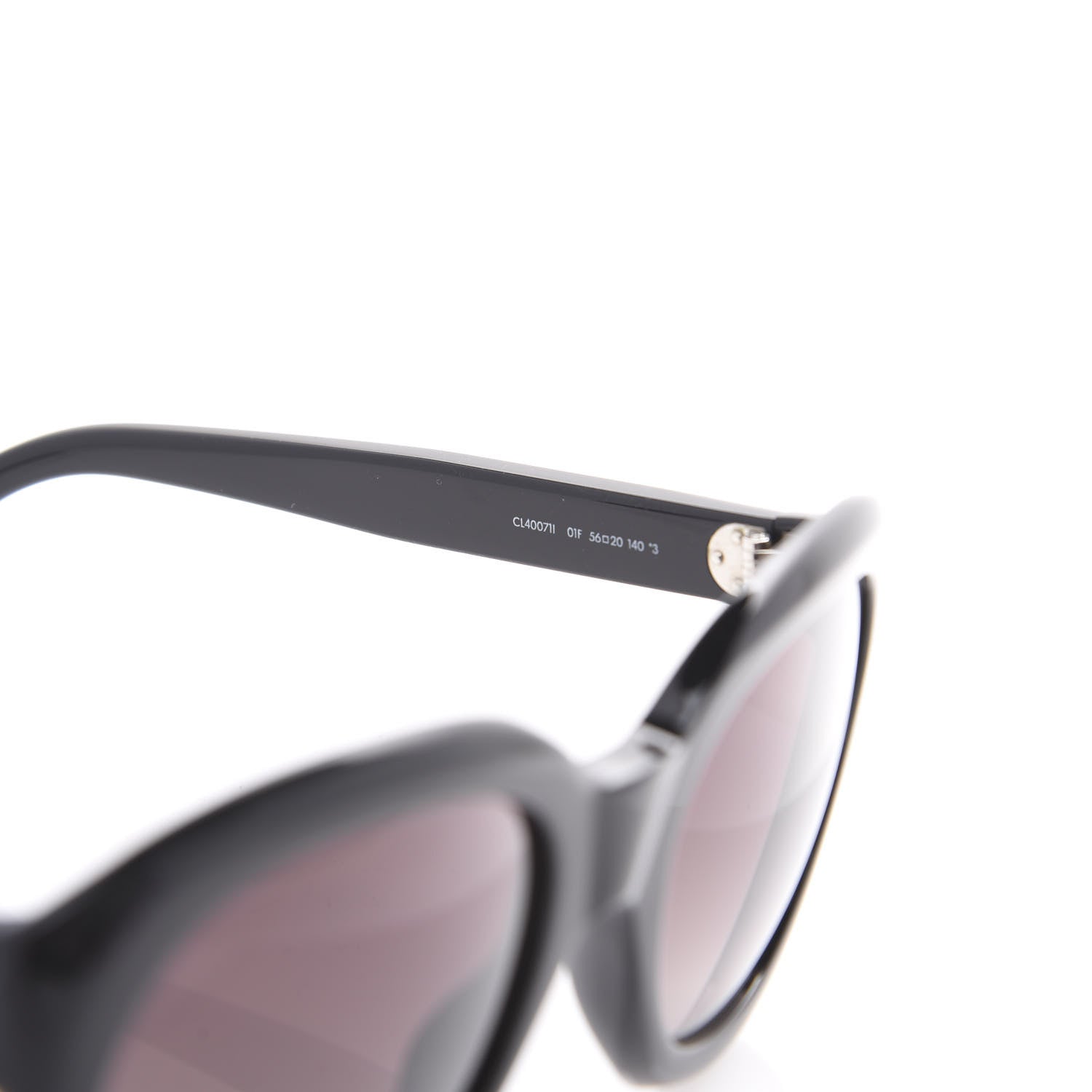 Celine Acetate Round Sunglasses CL400711 Black 5 of 6