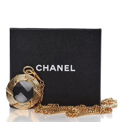 Chanel Loupe Magnifying Glass Necklace Gold 4 of 4