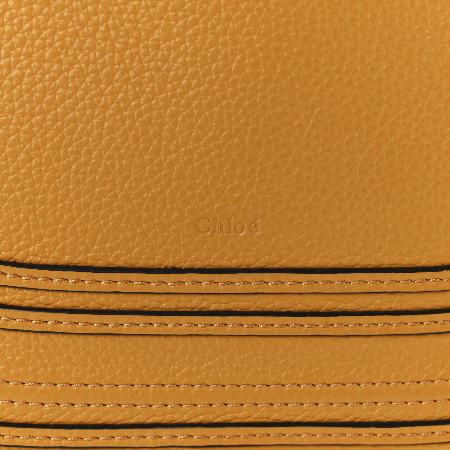 Chloe Raffia Small Grain Calfskin Medium Marcie Basket Yellow 7 of 11