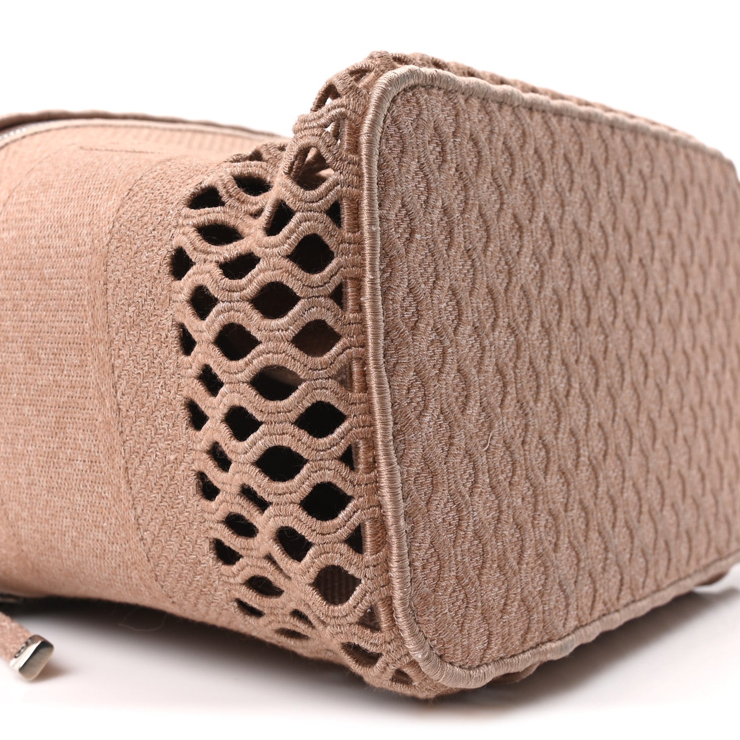 Christian Dior Mesh Embroidered Diortravel Vanity Case Clay 9 of 10