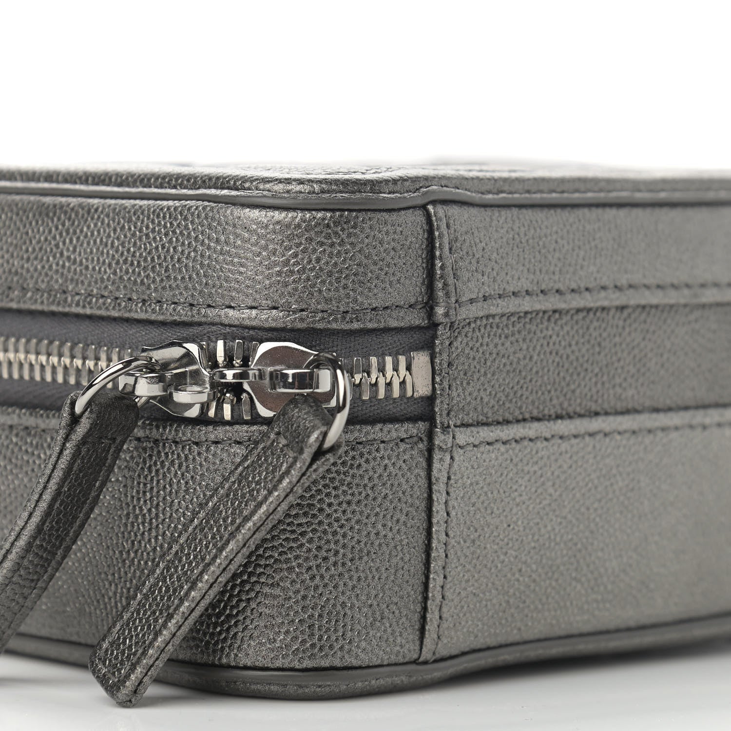 Chanel Caviar Quilted Small CC Filigree Vanity Case Dark Silver 8 of 12