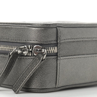 Chanel Caviar Quilted Small CC Filigree Vanity Case Dark Silver 8 of 12