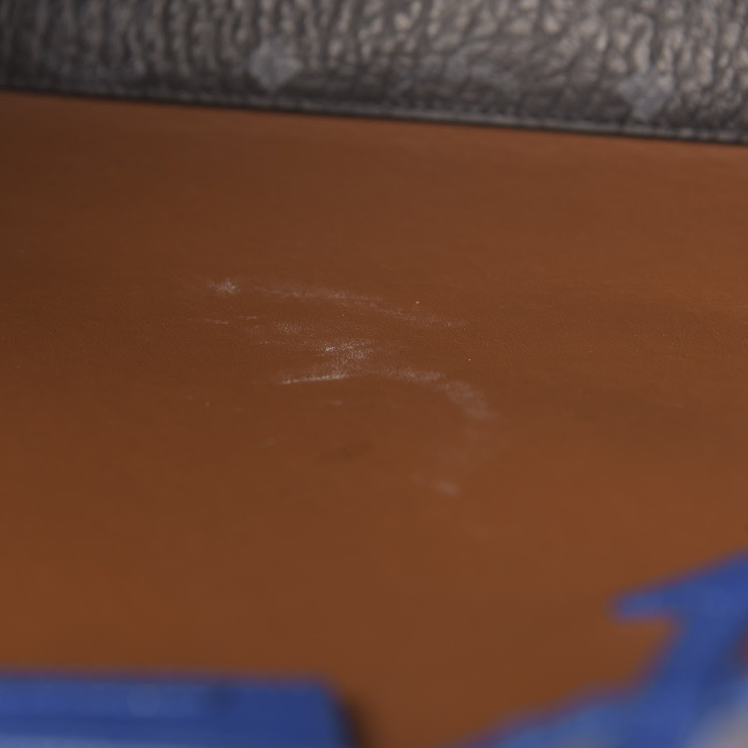 MCM Metallic Visetos Medium Kira Shopper Tote Black Blue 8 of 17