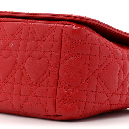 Christian Dior Calfskin Cannage Dioramour Caro Bag Bright Red 9 of 16