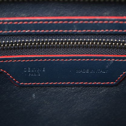 Celine Satin Debossed Calfskin Mini Luggage Navy Blue 6 of 21