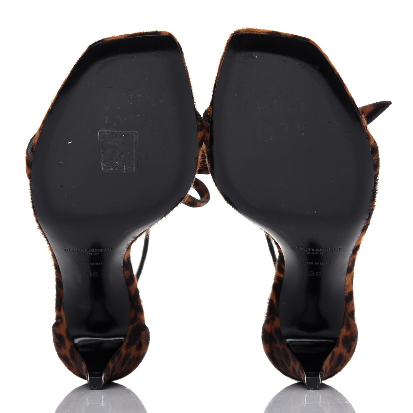 Calf Hair Leopard Charlotte Sandals 39 Natural