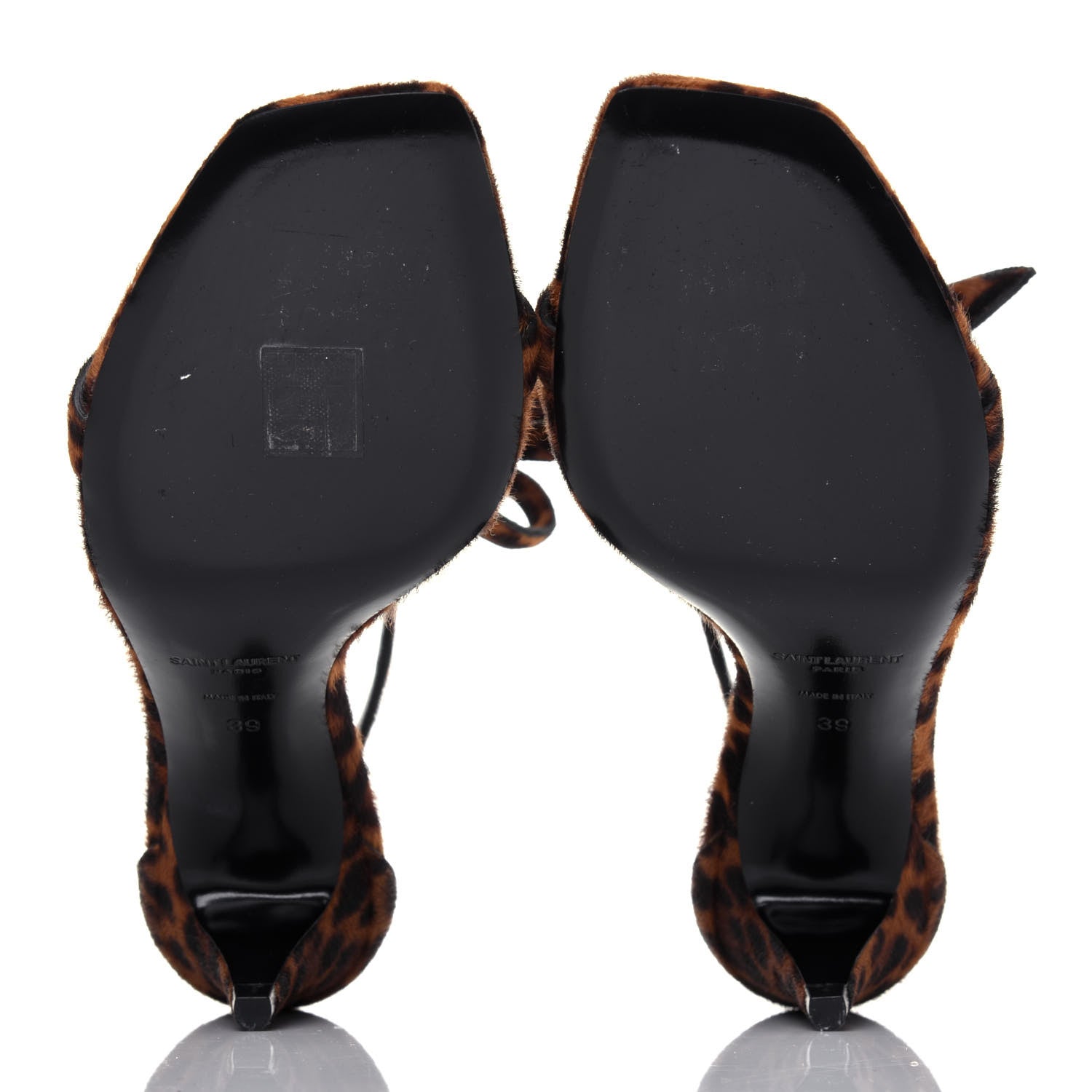 Saint Laurent Calf Hair Leopard Charlotte Sandals 39 Natural 5 of 11