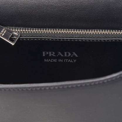 Prada City Calfskin Saffiano Racing Logo Elektra Shoulder Bag Fuxia Black 6 of 7