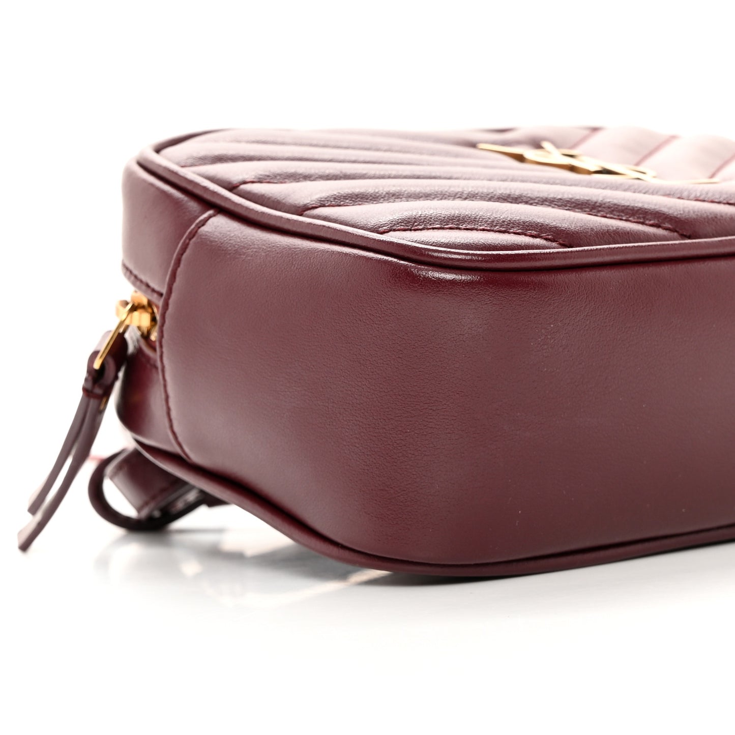 Calfskin Matelasse Monogram Lou Belt Bag Dark Legion Red