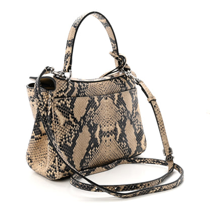 Balenciaga Python Embossed Calfskin Mini Rodeo Top Handle Handbag Natural 3 of 9