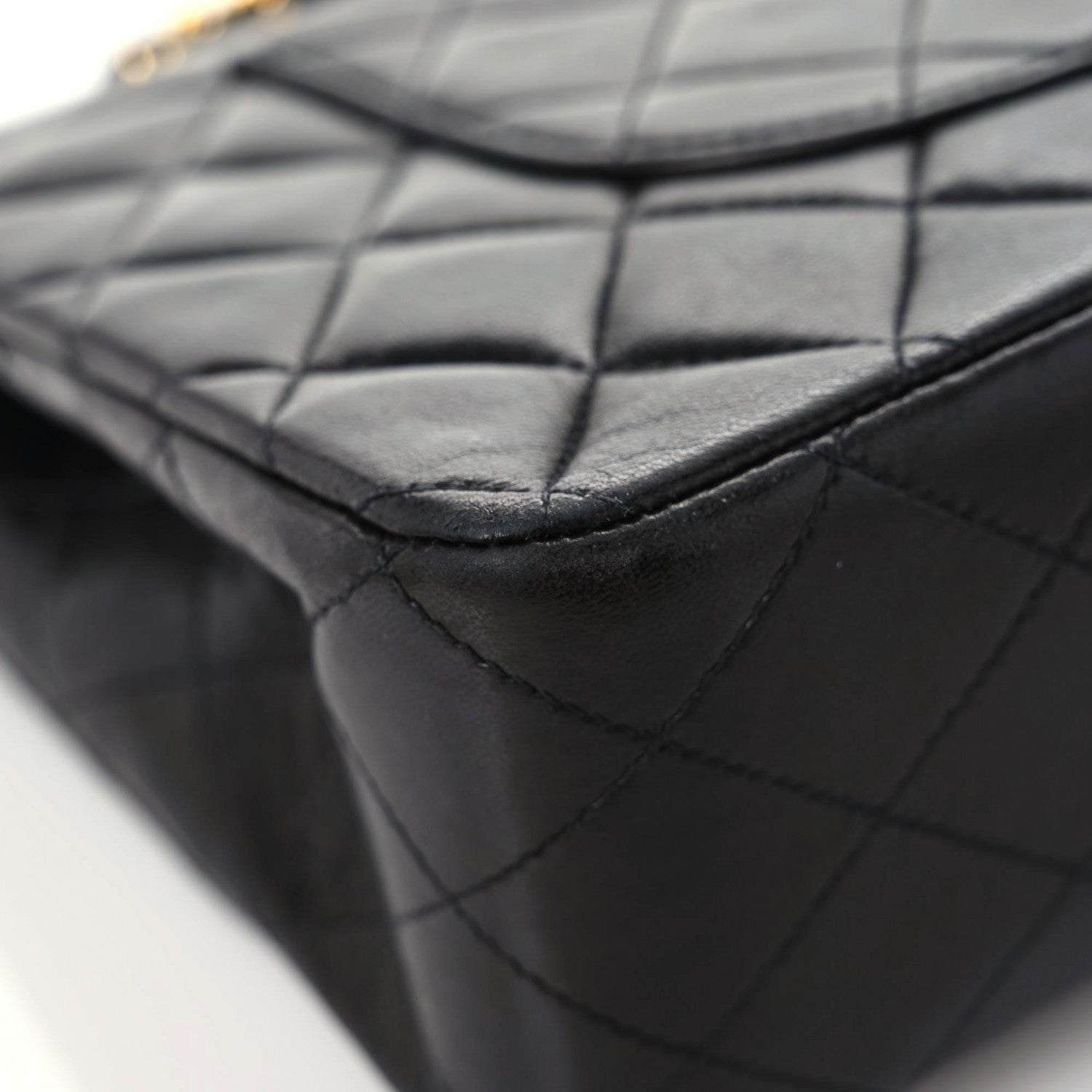 Chanel Lambskin Quilted Medium Double Flap Black 8 of 21