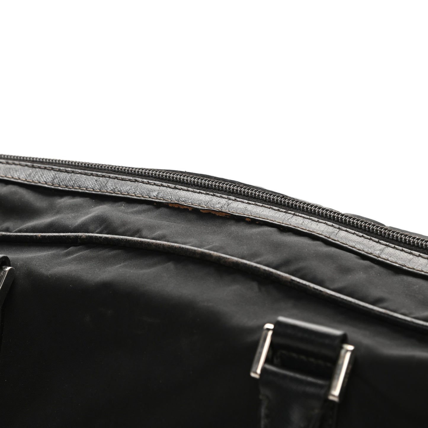 Tessuto Nylon Saffiano Briefcase Nero Black