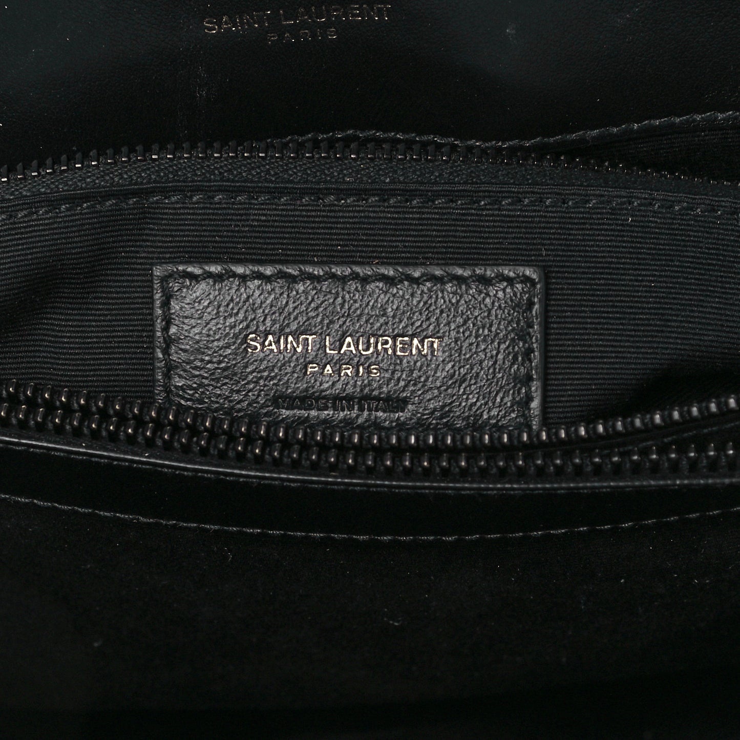 Calfskin Y Quilted Monogram Medium Loulou Chain Satchel Black