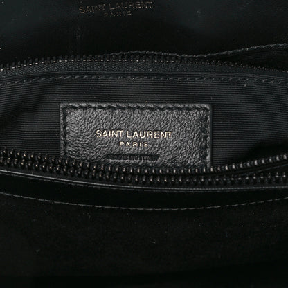 Saint Laurent Calfskin Y Quilted Monogram Medium Loulou Chain Satchel Black 7 of 12