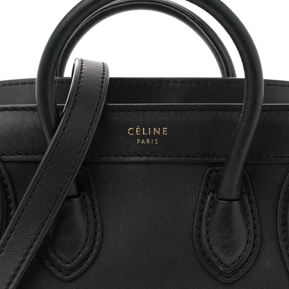 Celine Smooth Calfskin Nano Luggage Black 8 of 11