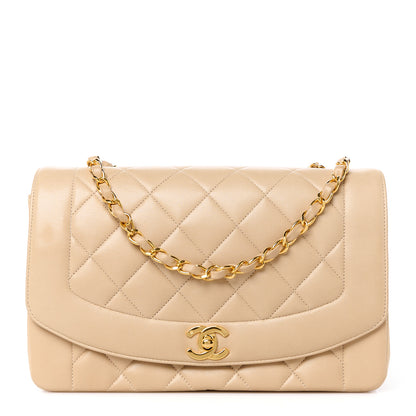 Chanel Lambskin Quilted Medium Single Flap Beige 1 of 12