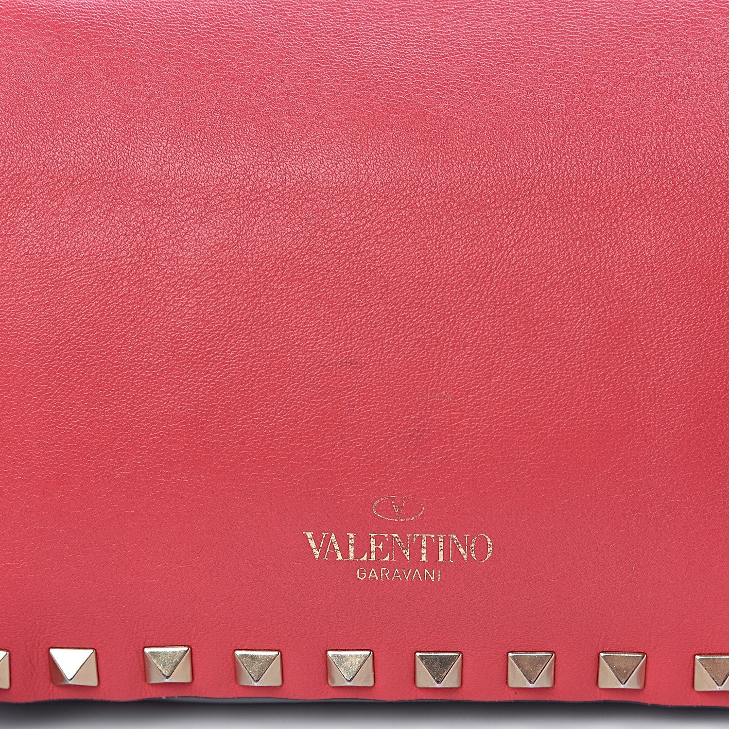 Valentino Garavani Vitello Colorblock Mini Rockstud Flap Saddle Crossbody Bag Deep Rose Green Grey Scarlet 9 of 15