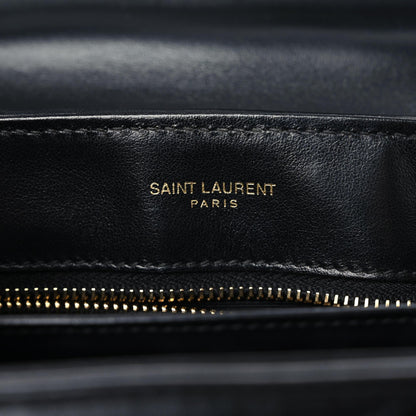 Saint Laurent Calfskin Y Quilted Monogram Toy Loulou Crossbody Bag Black 6 of 18