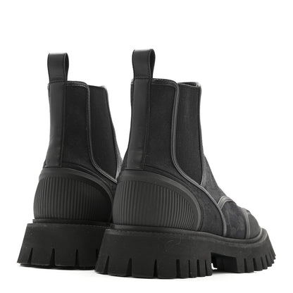Gucci Canvas Calfskin GG Supreme Ankle Boots 39 Black 5 of 16