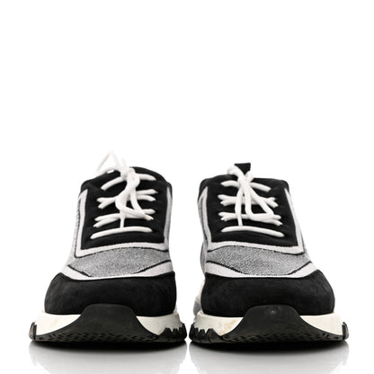Hermes Knit Bi-Color Womens Addict Sneakers 40 Black White 2 of 11