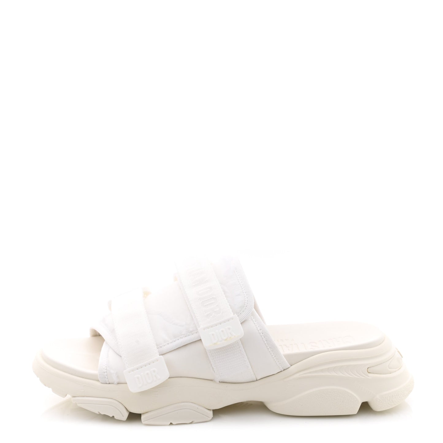 Technical Fabric D-Wander Slide Sandals 39 White