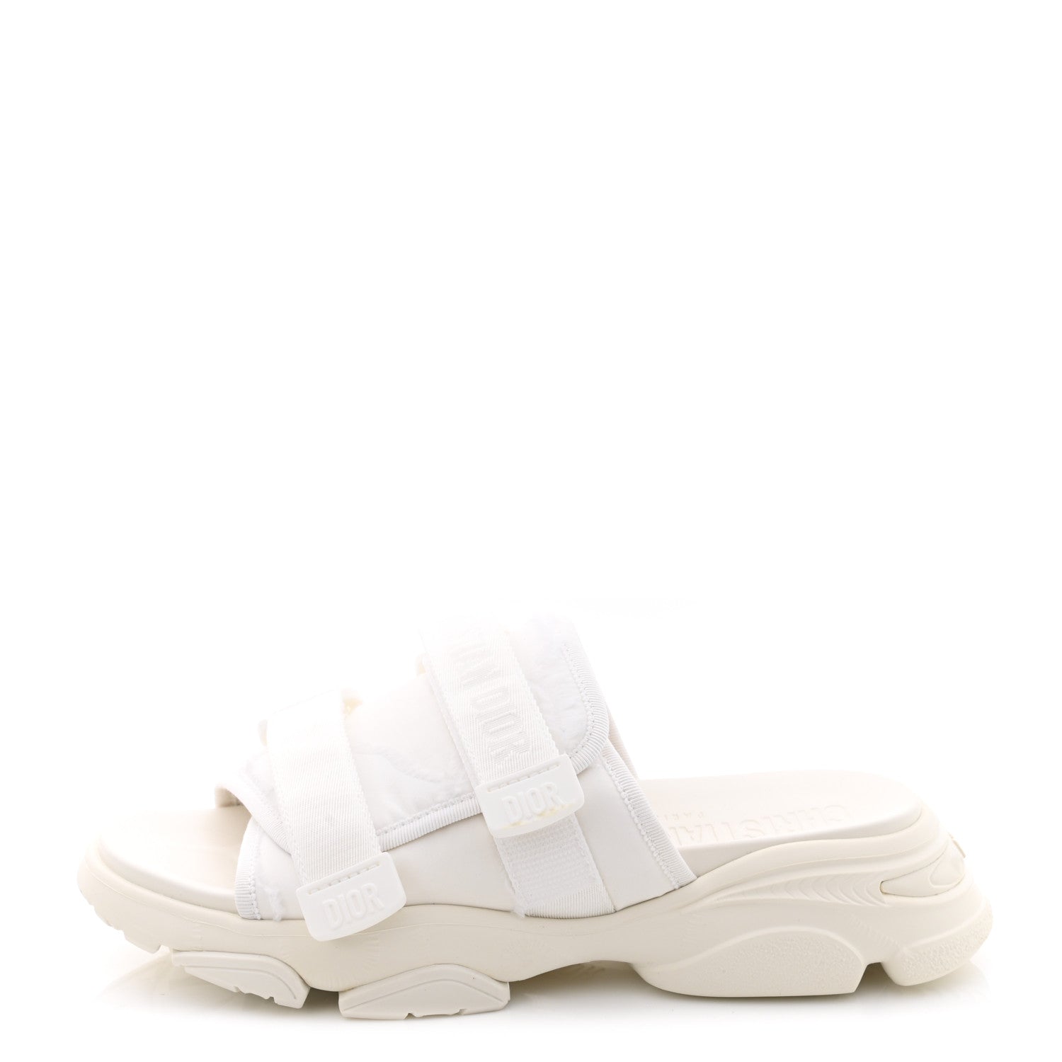 Christian Dior Technical Fabric D-Wander Slide Sandals 39 White 1 of 9