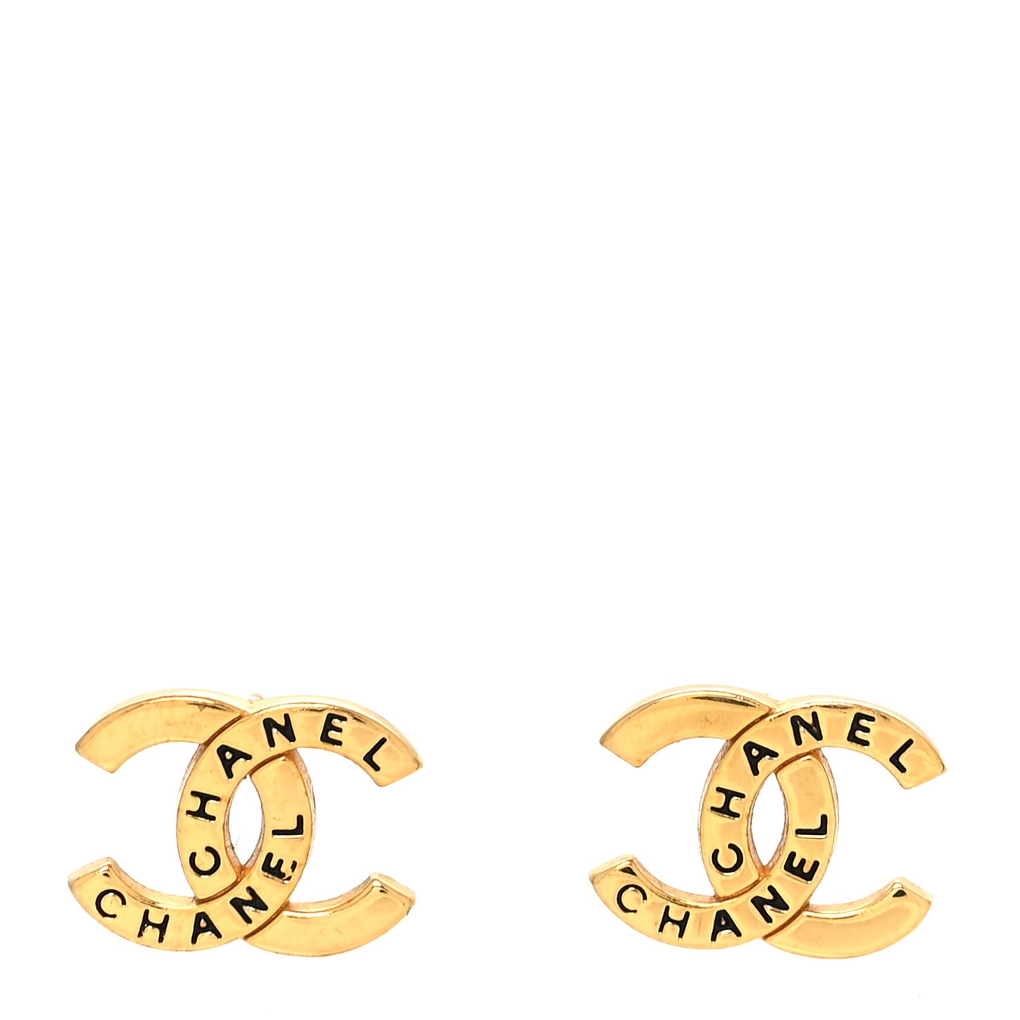 Metal CC Earrings Gold