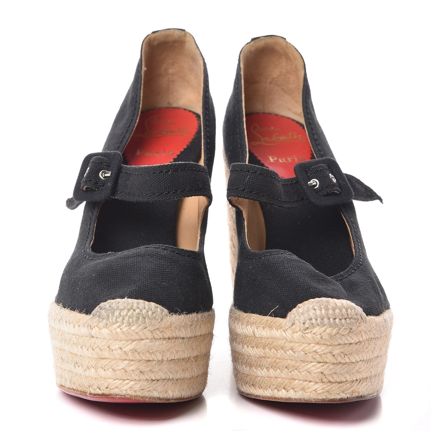 Canvas Mallorca Espadrille Wedges 40 Black