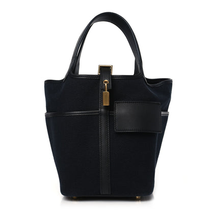 Hermes Toile Goeland Swift Cargo Picotin Lock 18 Caban Black 1 of 11