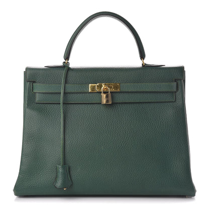 Hermes Ardennes Kelly Retoune 35 Vert Fonce 1 of 10