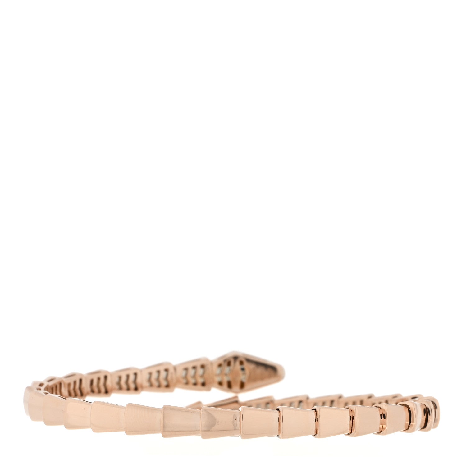Bulgari 18K Rose Gold Diamond Serpenti Viper Bracelet S 2 of 4