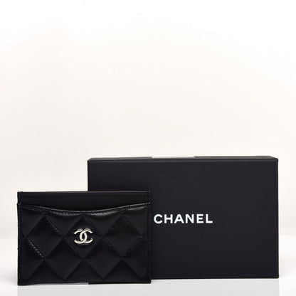 Chanel Lambskin Quilted Card Holder Black 9 of 9