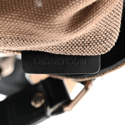 Burberry Canvas Mega Check Medium Ashby Hobo Black 9 of 22