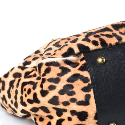 Saint Laurent Calf Hair Leopard Print Large Roady Hobo 13 of 22