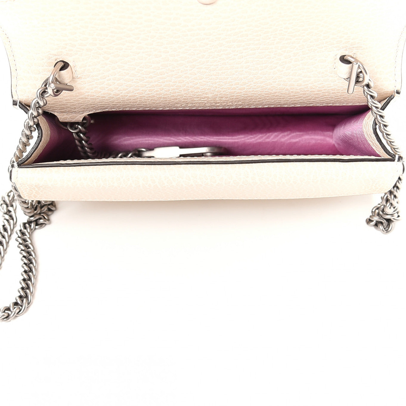 Gucci Dollar Calfskin Crystal Super Mini Dionysus Shoulder Bag Mystic White Black Diamond 5 of 9