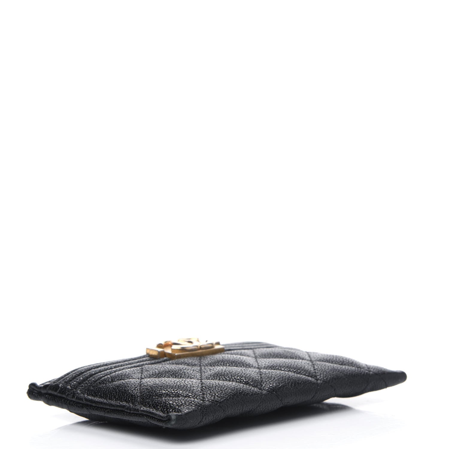 Chanel Caviar Quilted Boy Card Holder Black 3 of 5