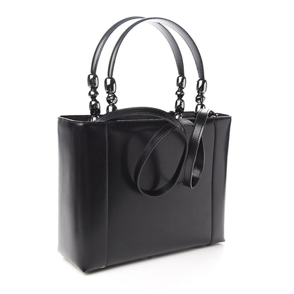 Christian Dior Calfskin Maris Pearl Beaded Top Handle Bag Black 2 of 11