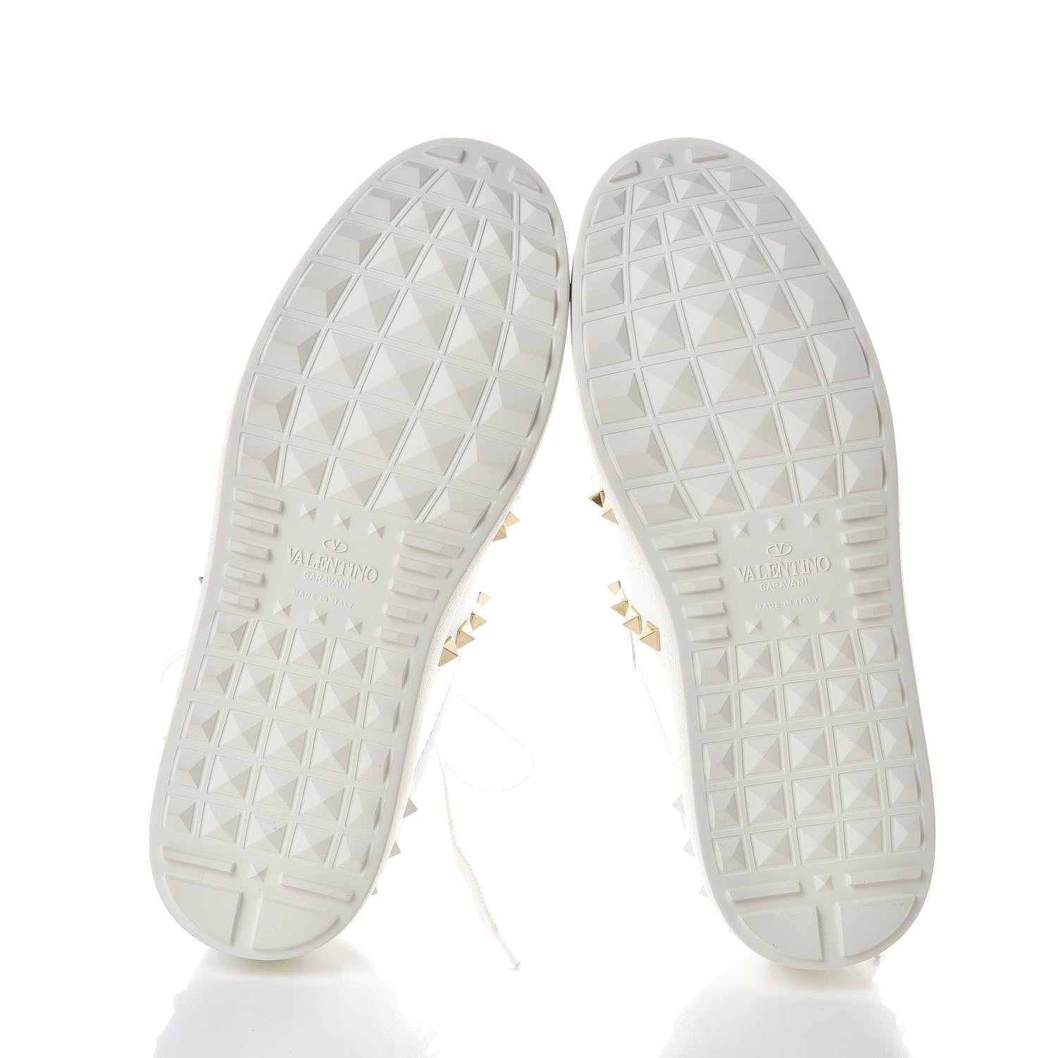 Valentino Garavani Calfskin Rockstud Untitled Open Sneakers 37.5 White 7 of 9